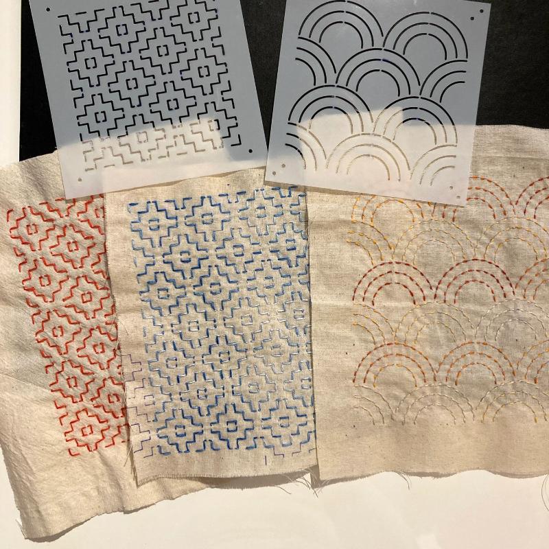 8/9/24/32Pcs Sashiko Embroider - Textile Sewing Patterns ulasan dan harga