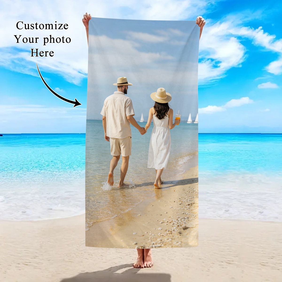 1pc Customized beach towels fo - Sewing Custom ulasan dan harga