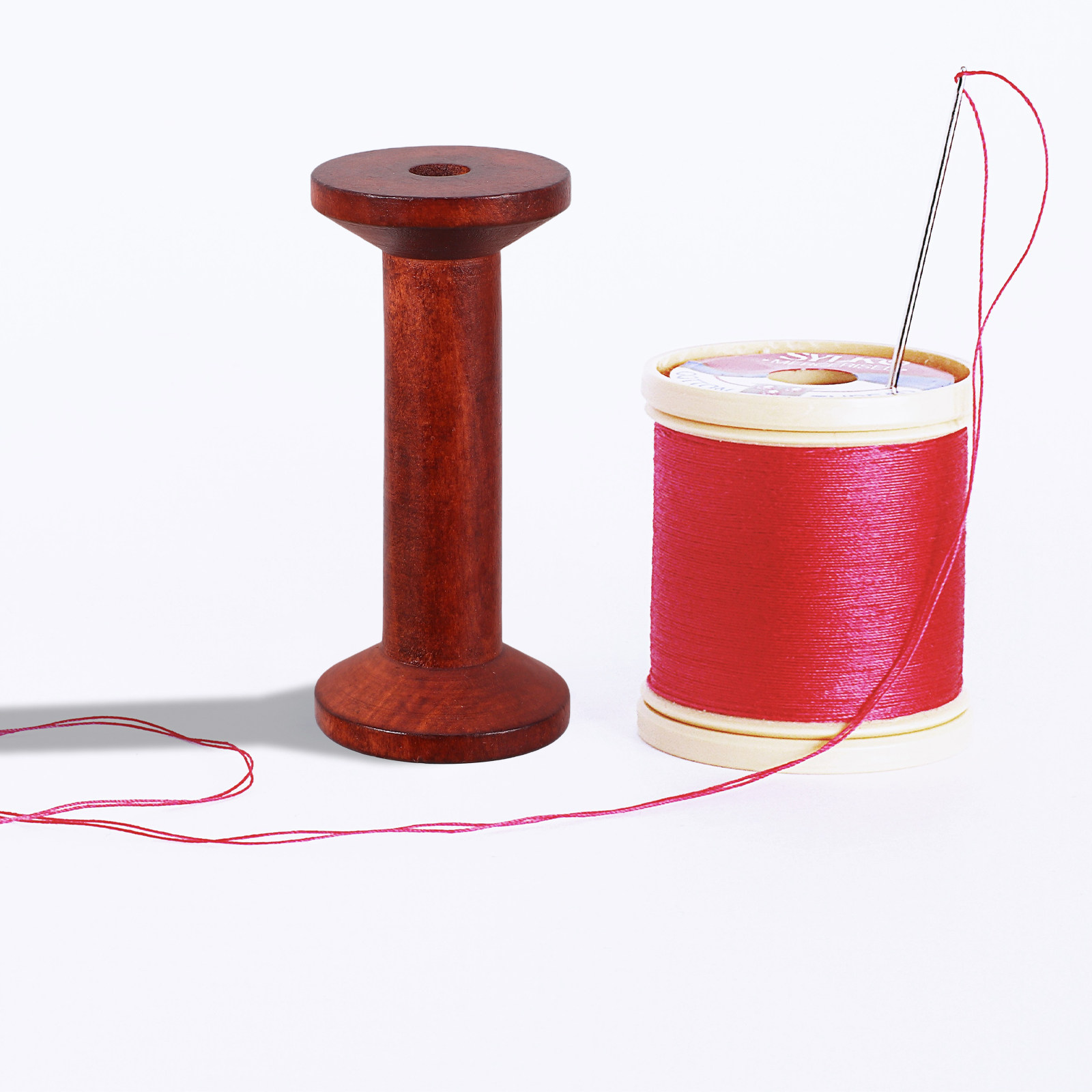 6Pcs Retro Wooden Spool Organi - Sewing Kit ulasan dan harga