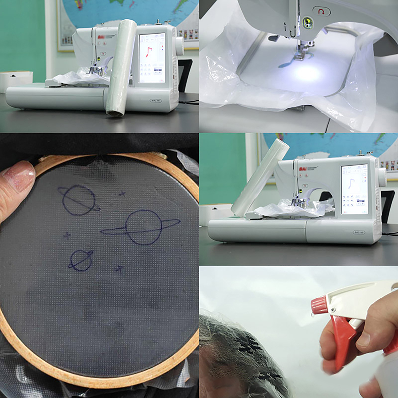 Water Soluble Embroidery Toppi - Textiles Sewing Machine ulasan dan harga