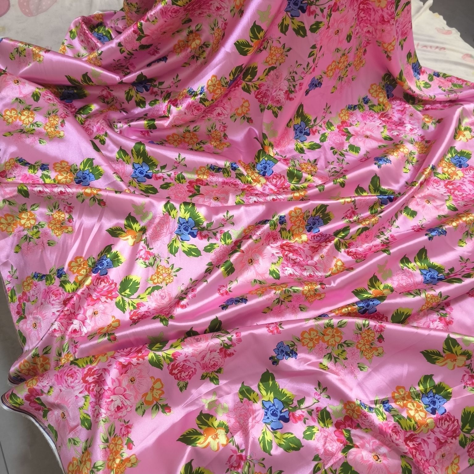 Satin Fabric Cloth without Ove - Textile For Sewing ulasan dan harga