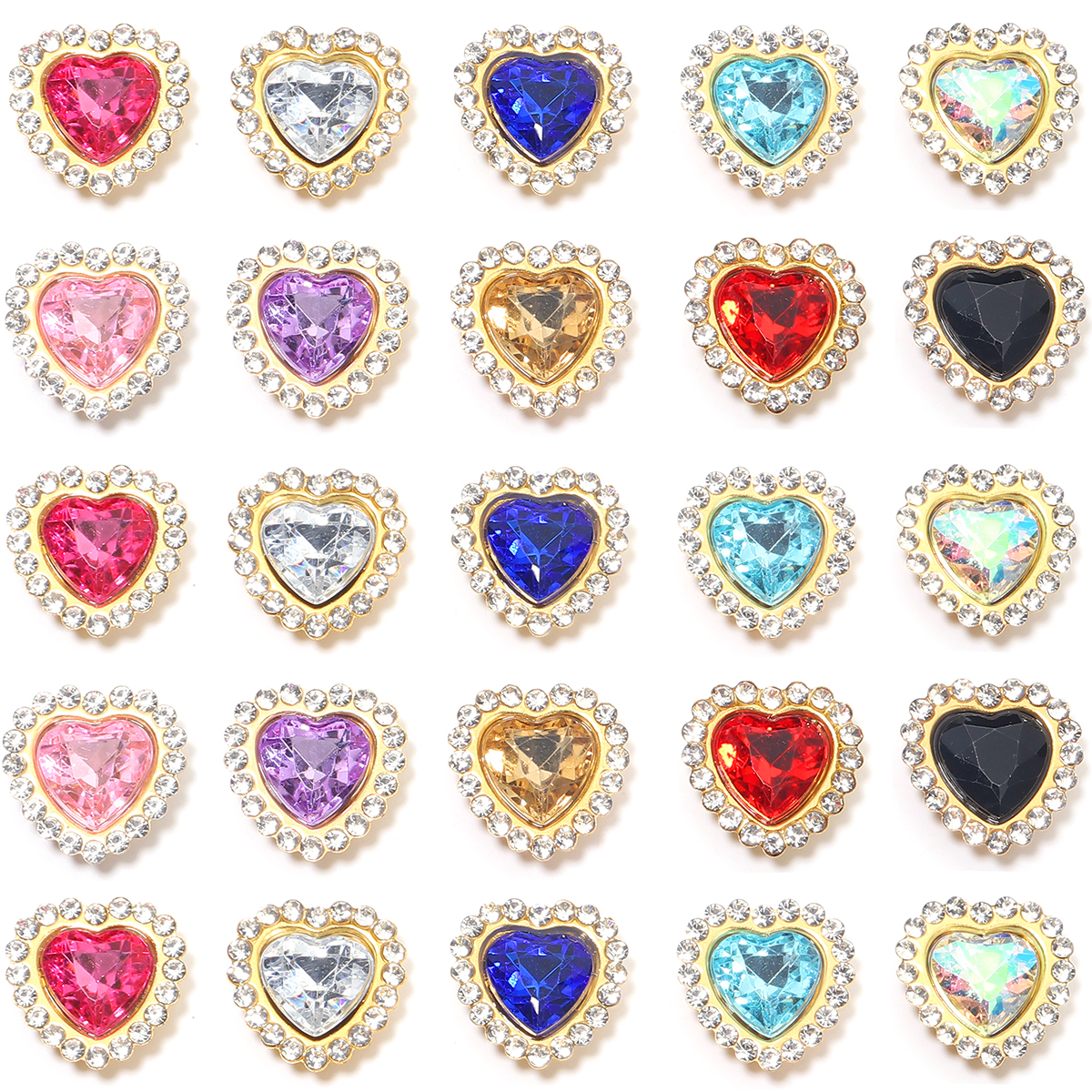 20Pcs Love Heart Acrylic Rhine - Sewing Art ulasan dan harga