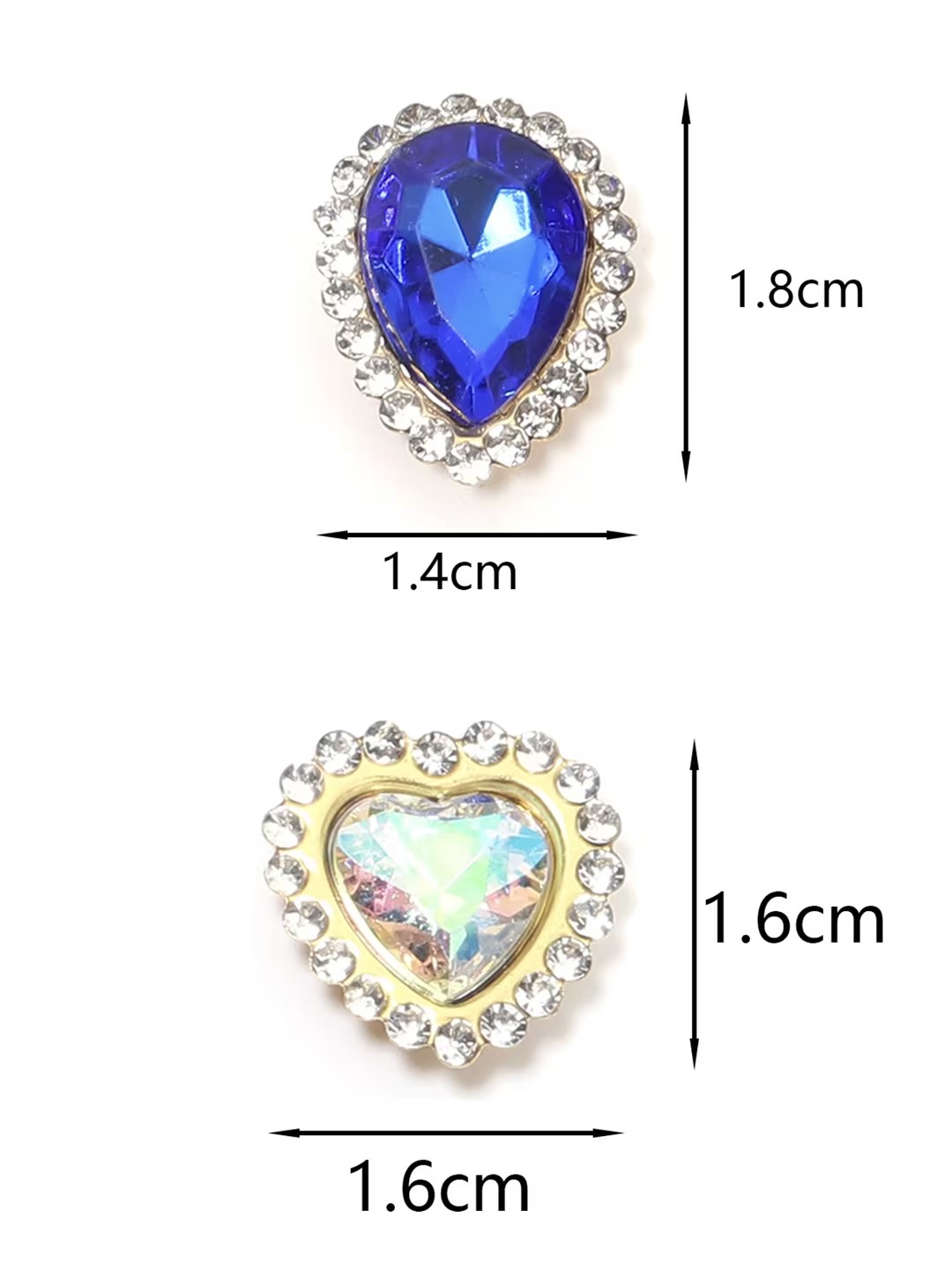 20Pcs Love Heart Acrylic Rhine - Sewing Art ulasan dan harga