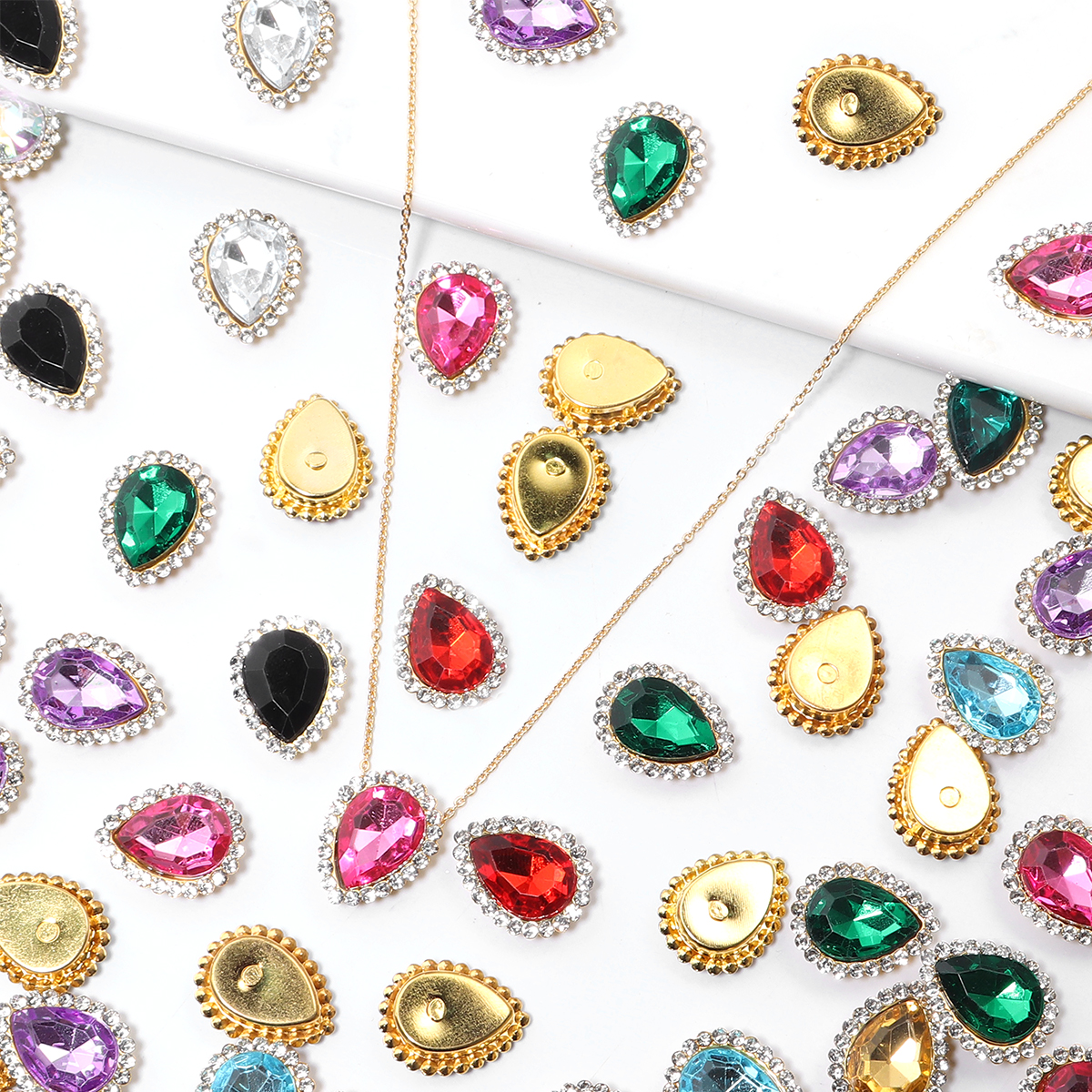 20Pcs Love Heart Acrylic Rhine - Sewing Art ulasan dan harga