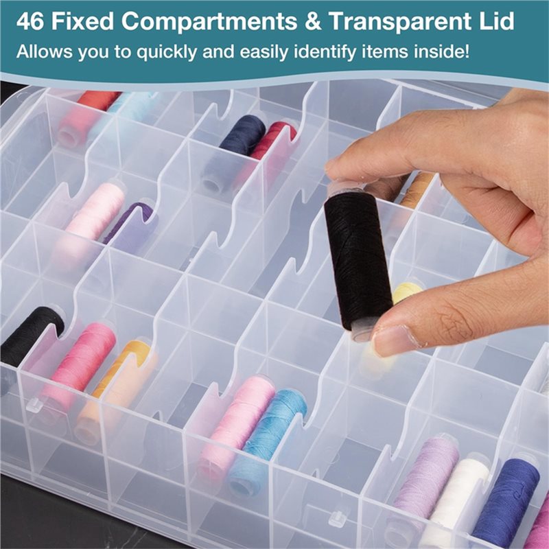 Sewing Organizer 46 Double-Sid - Embroidery Floss Thread ulasan dan harga